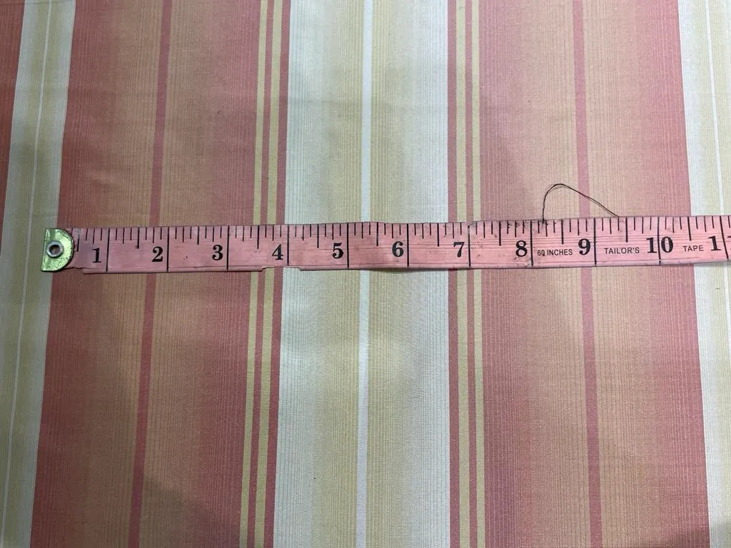 100% Silk Taffeta Fabric Multi colour superb stripes 54"  wide TAFS#25
