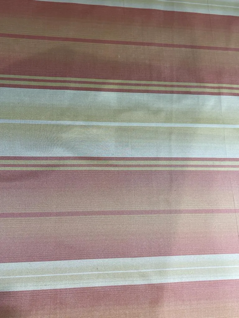 100% Silk Taffeta Fabric Multi colour superb stripes 54"  wide TAFS#25