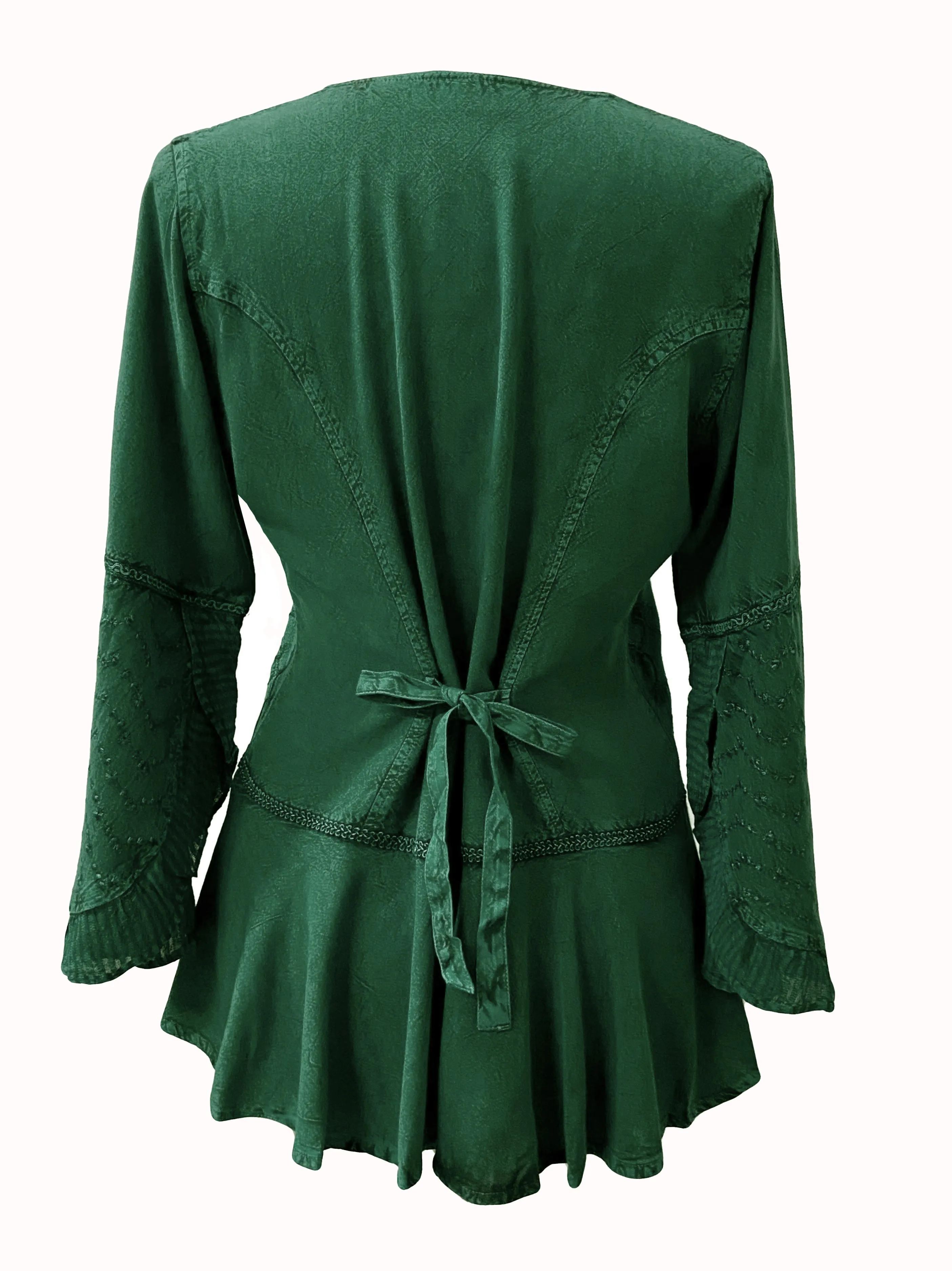 503 B Rich Luxury Gypsy Medieval Mandarin Renaissance Blouse Top