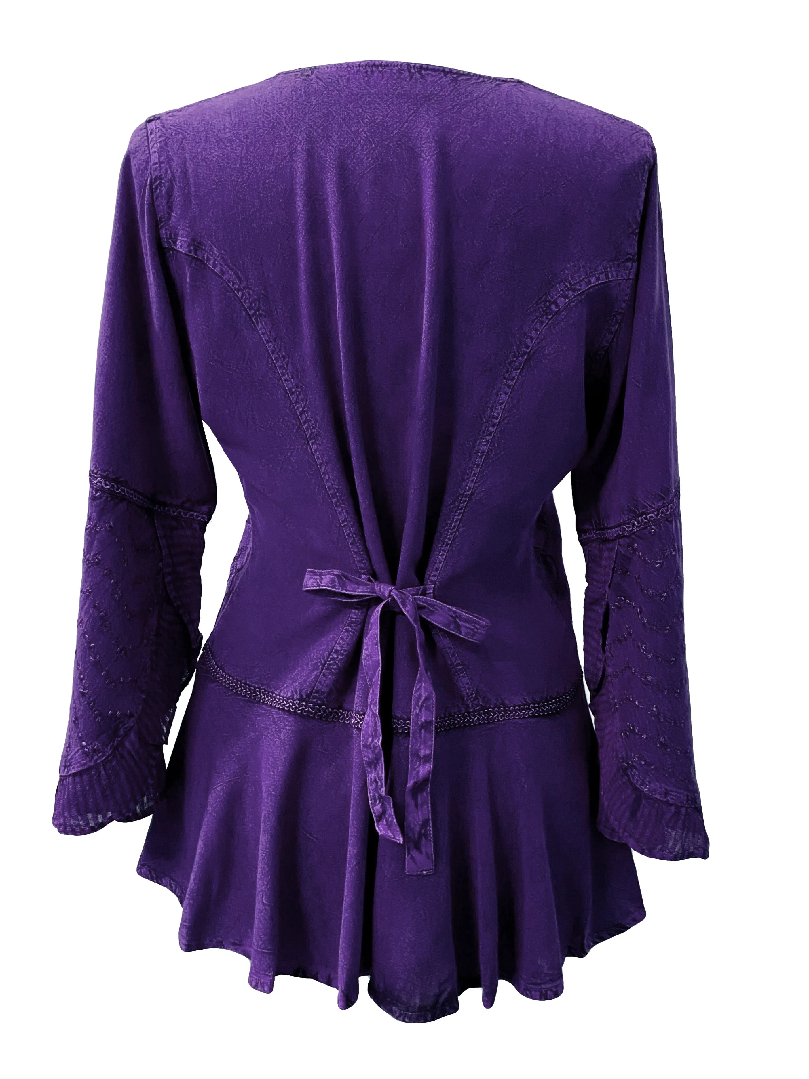 503 B Rich Luxury Gypsy Medieval Mandarin Renaissance Blouse Top