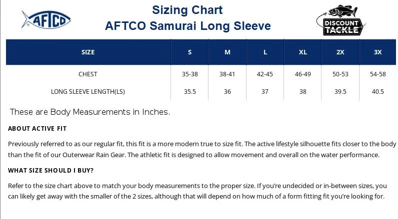 AFTCO Samurai Long Sleeve Hooded Performance Sun Shirt