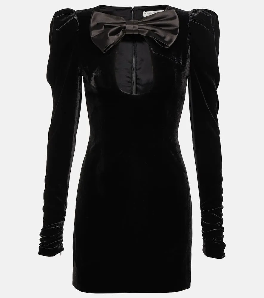 Alessandra Rich Cutout velvet minidress