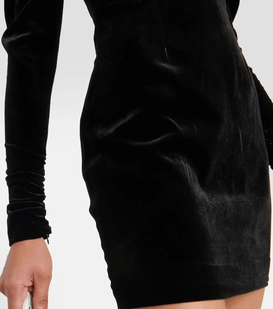 Alessandra Rich Cutout velvet minidress