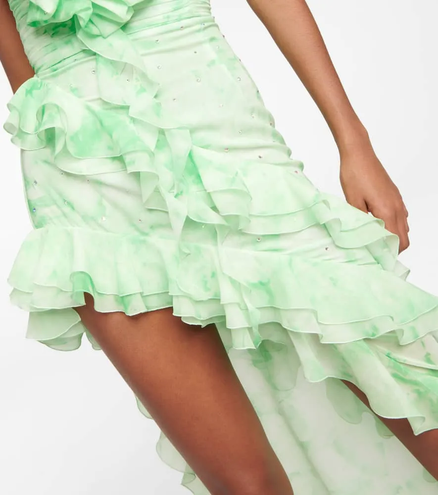 Alessandra Rich Embellished silk maxi dress