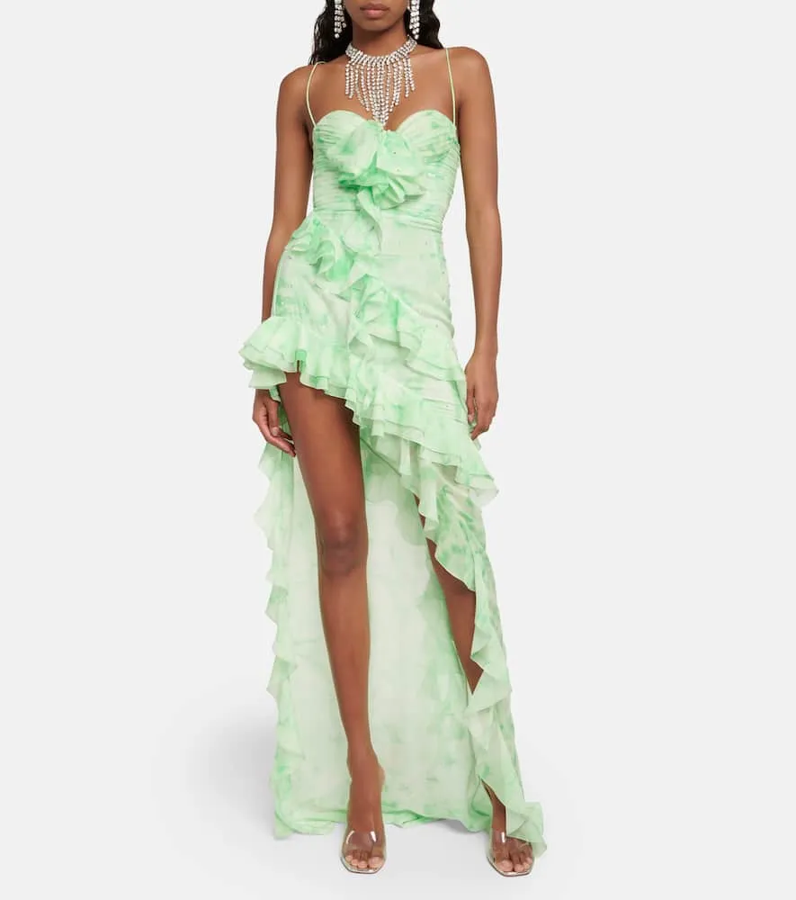 Alessandra Rich Embellished silk maxi dress