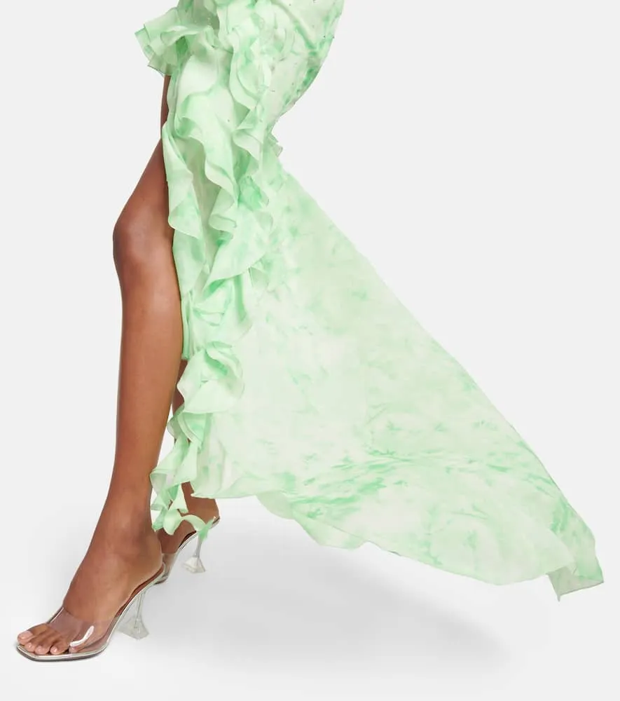 Alessandra Rich Embellished silk maxi dress