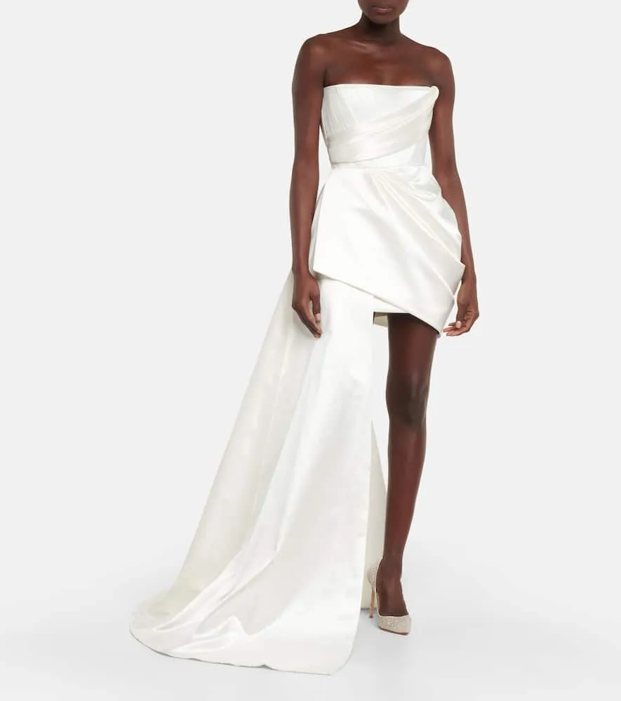 Alex Perry Bridal Blair satin minidress