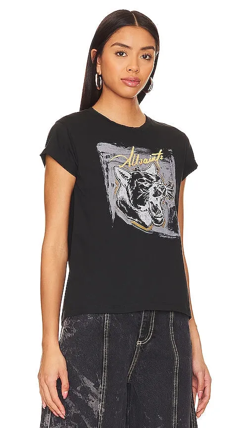 ALLSAINTS Panthere Anna Tee in Black