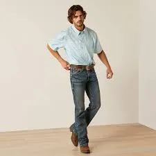 Ariat Mens VentTEK Classic Fit Shirt Blue