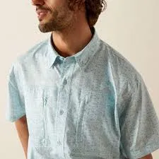 Ariat Mens VentTEK Classic Fit Shirt Blue