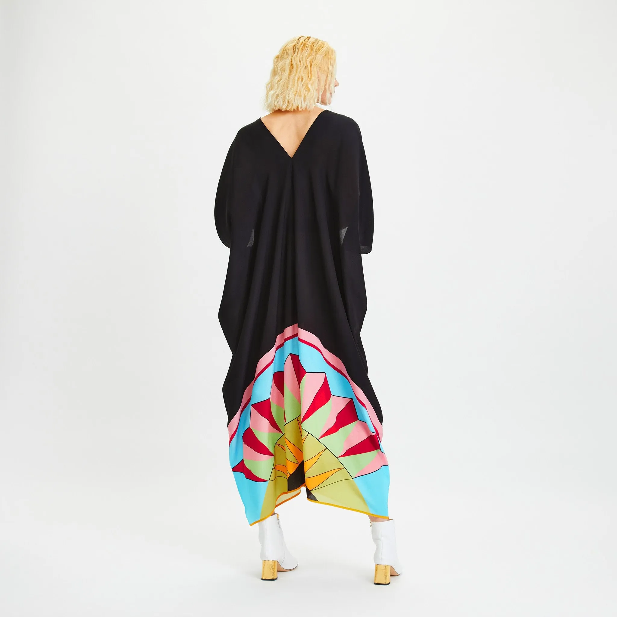 Black Chelsea Georgette Designer For Women's Kaftan