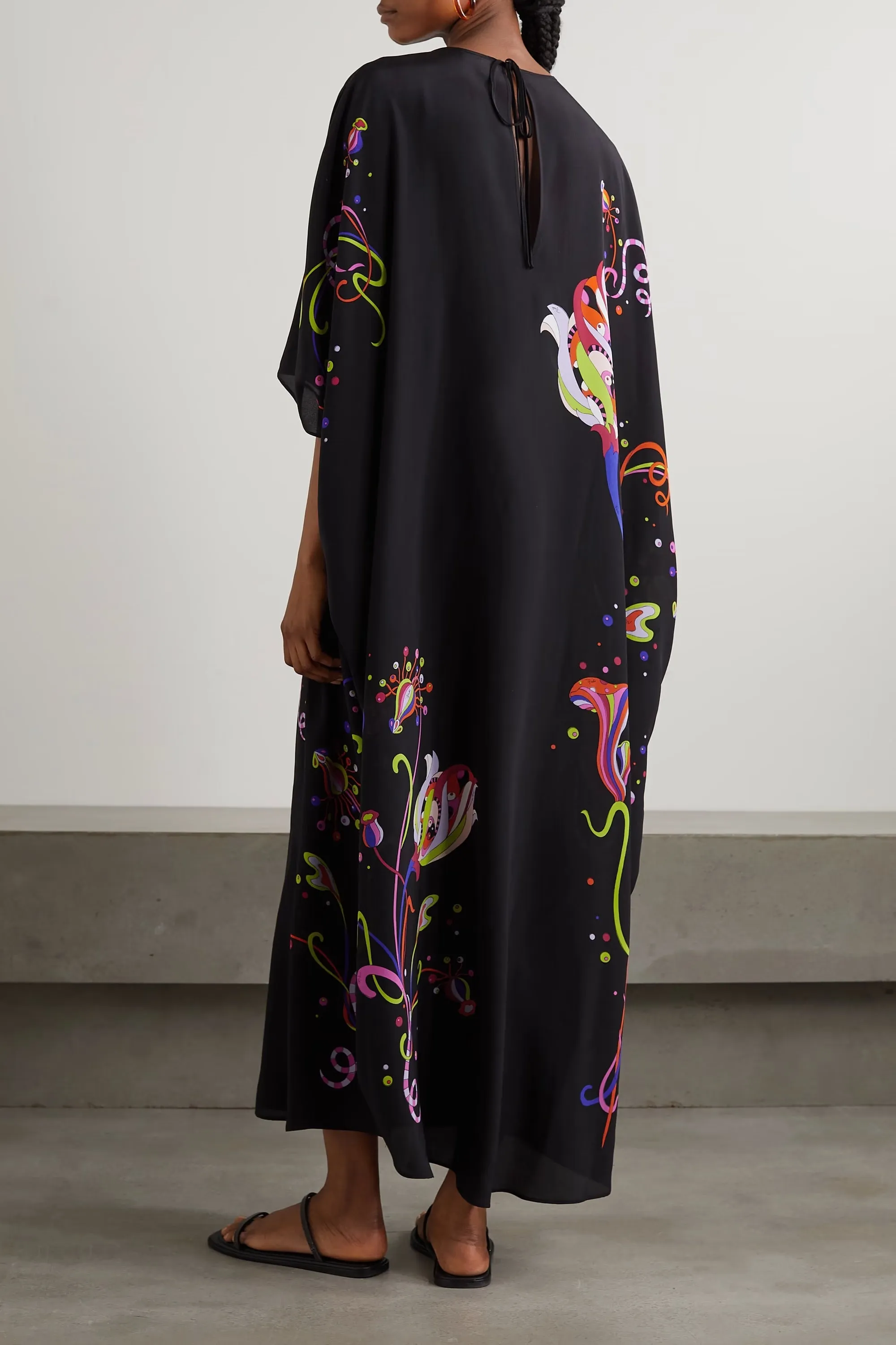 Black Korean BSY Long Designer Kaftan For Women's