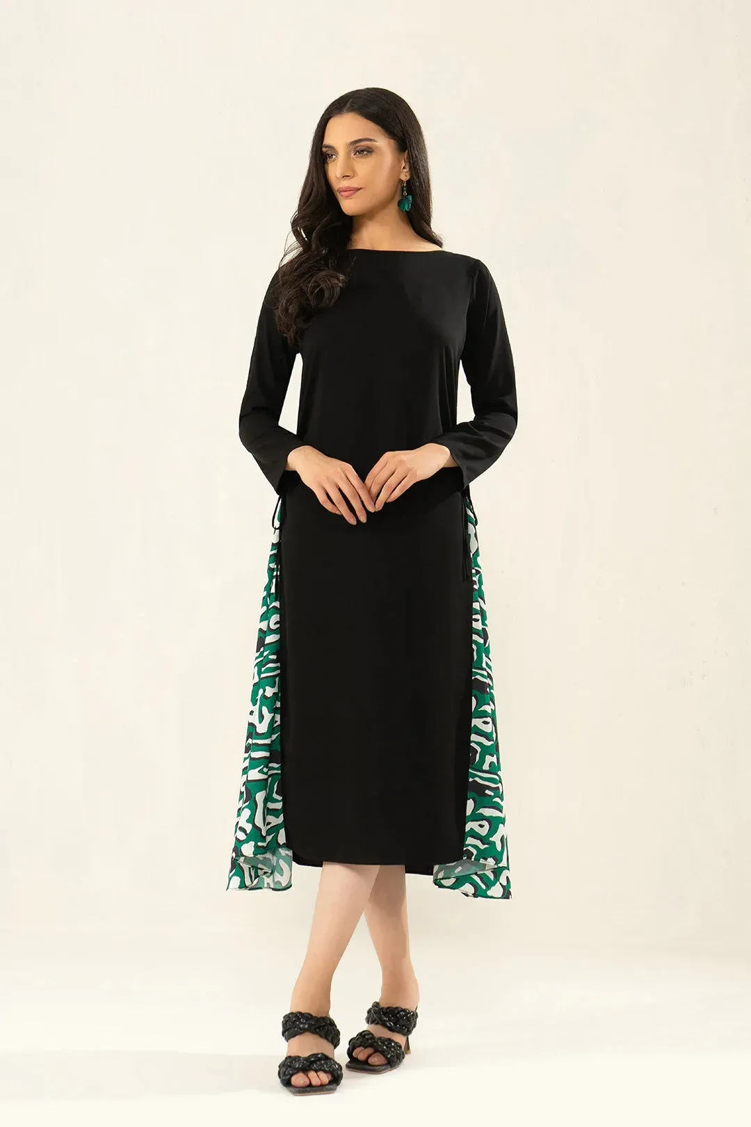 Black Viscose Rayon Kaftan, African Printed Caftan For Women's