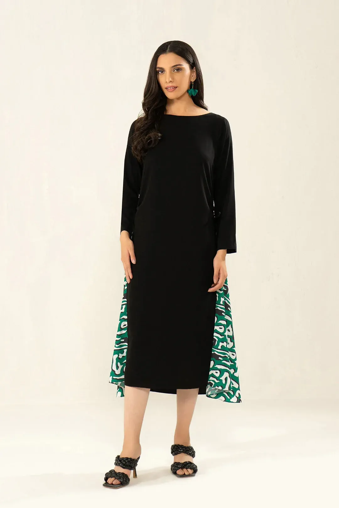 Black Viscose Rayon Kaftan, African Printed Caftan For Women's