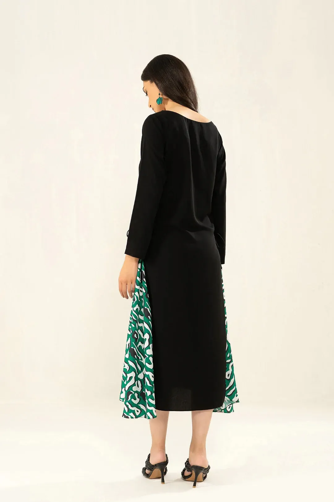 Black Viscose Rayon Kaftan, African Printed Caftan For Women's