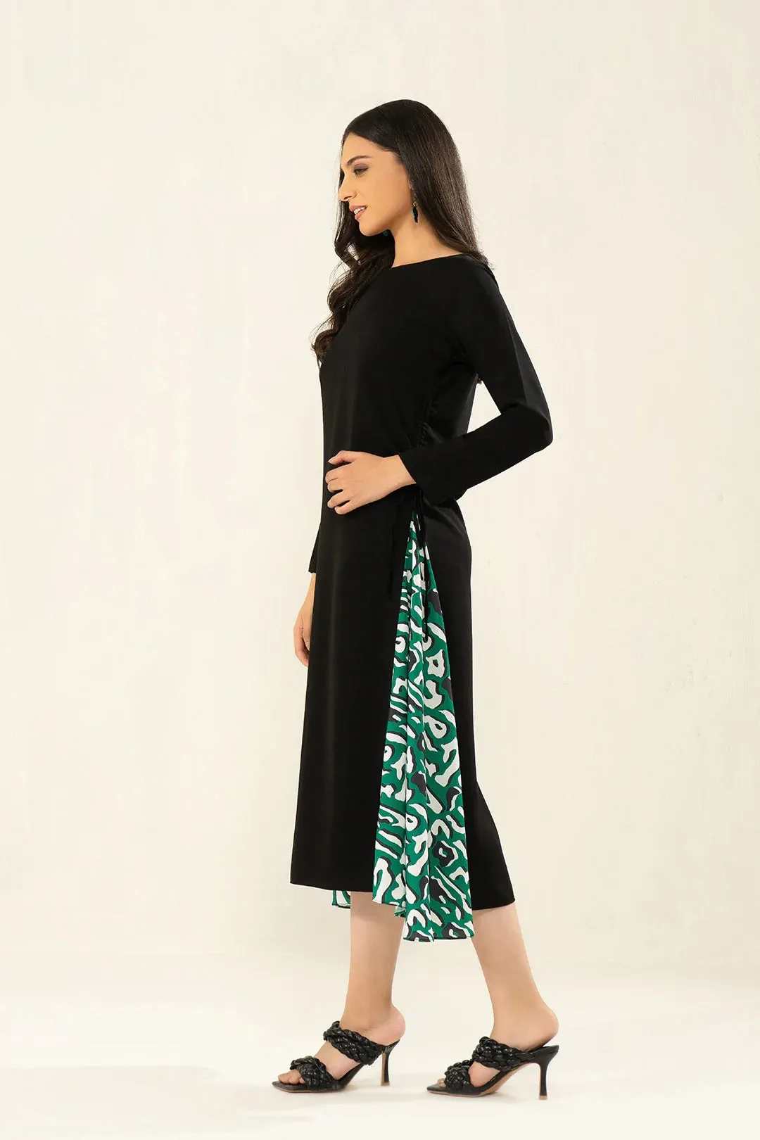 Black Viscose Rayon Kaftan, African Printed Caftan For Women's