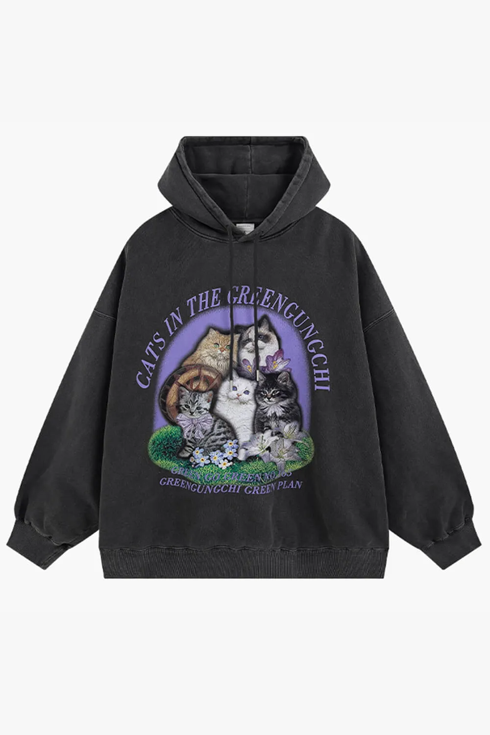 Cats Grunge Hoodie Dullcore Kawaii