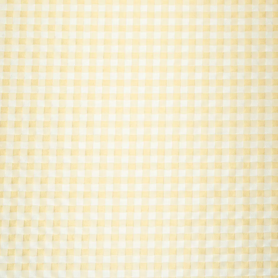 Daffodil Yellow & White Gingham Mikado