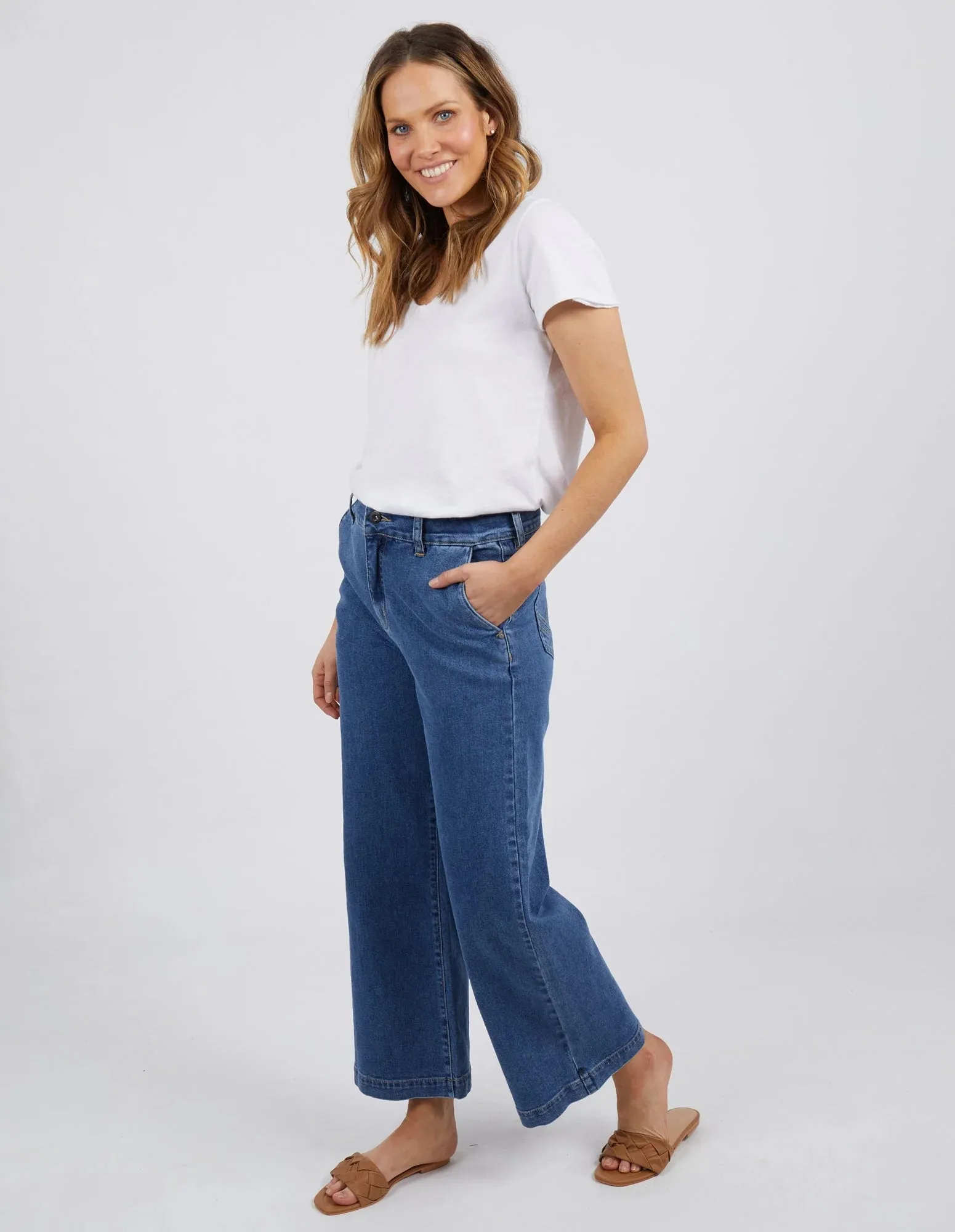 ELM Izzy Wide Leg Jean | Dark Blue Wash