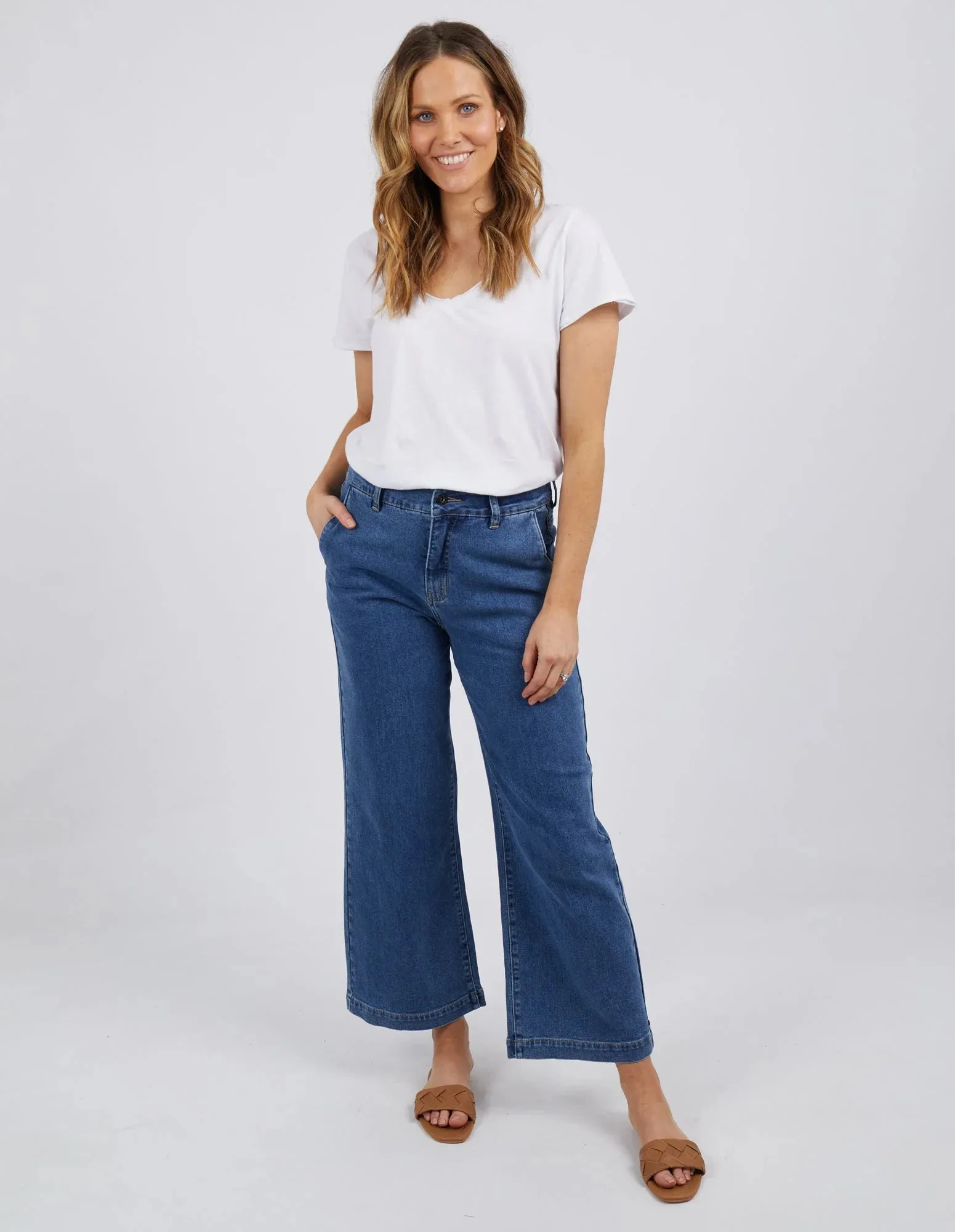 ELM Izzy Wide Leg Jean | Dark Blue Wash