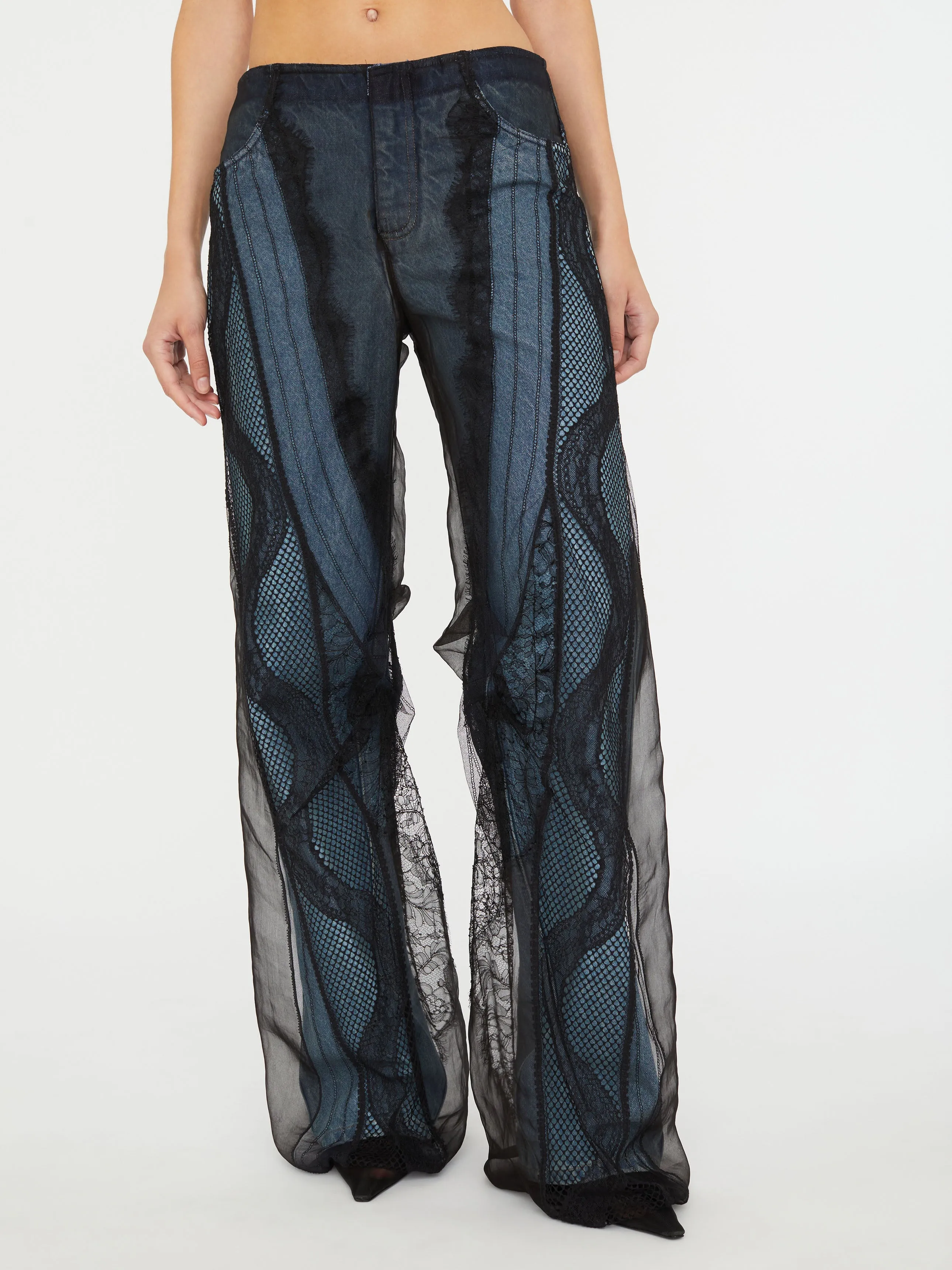 Encased Lace Denim