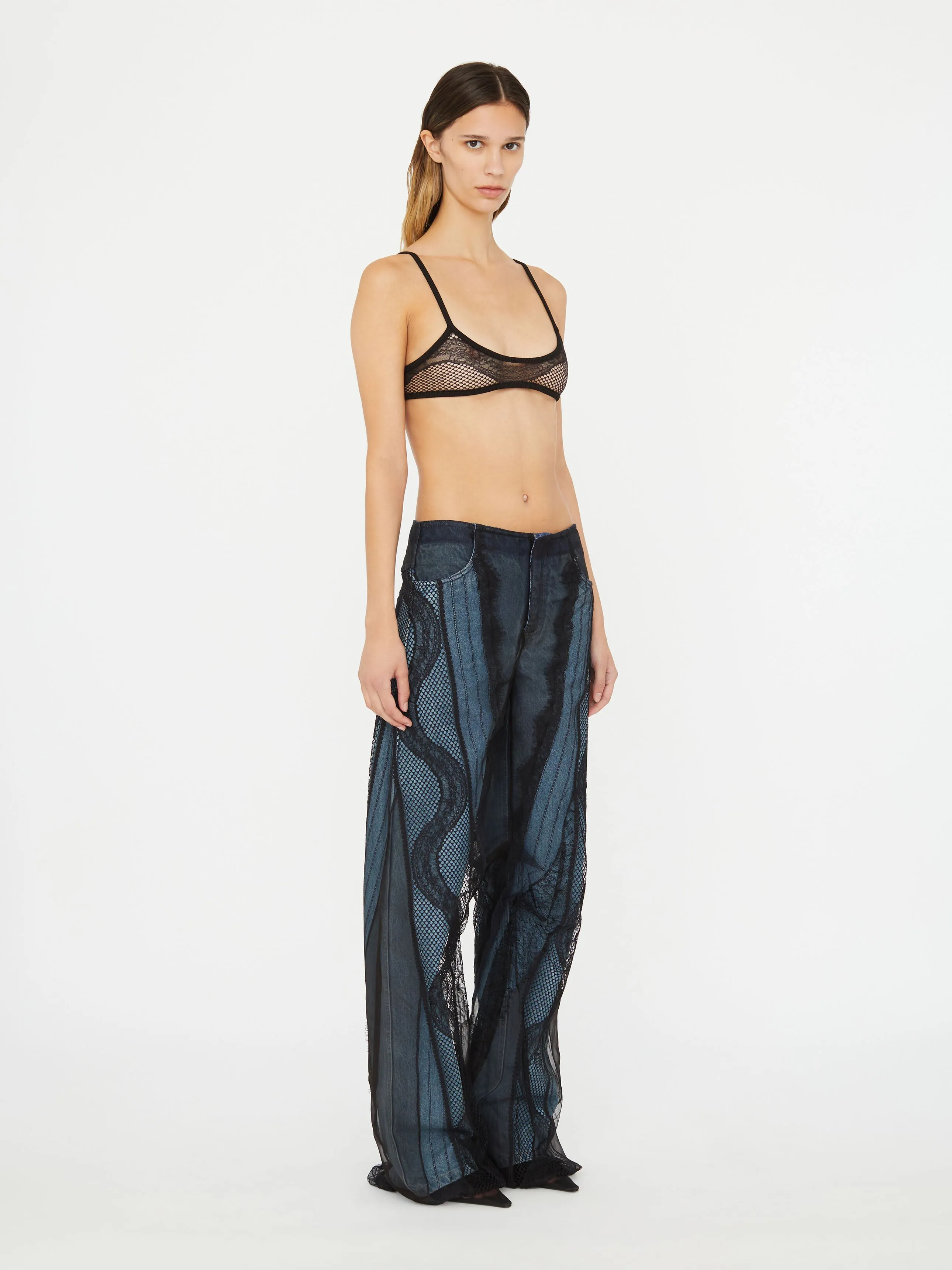 Encased Lace Denim