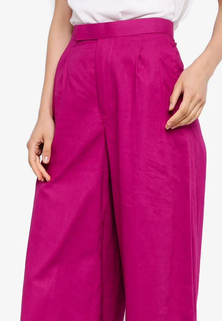 Fuchsia Wide Leg Pants