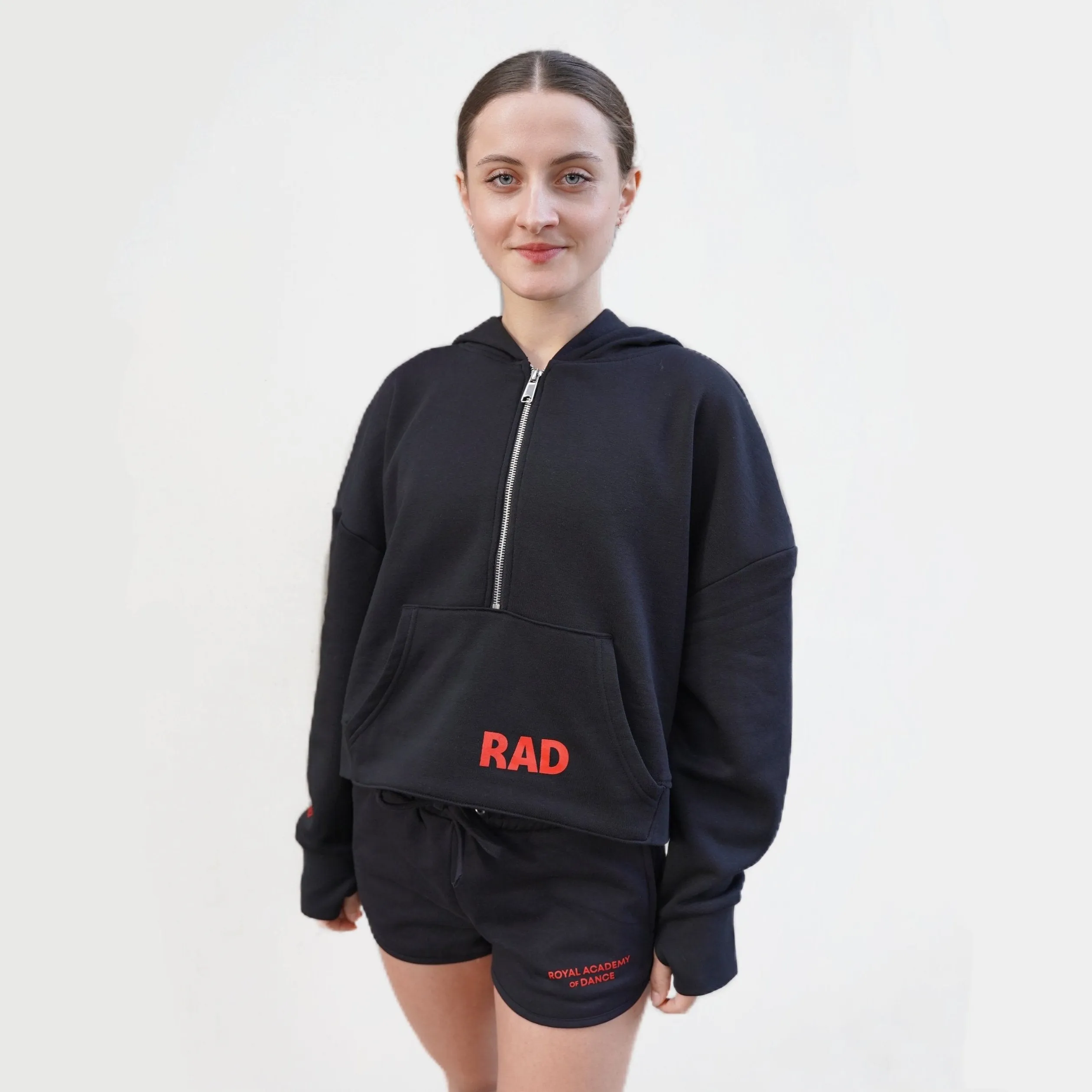 RAD Cropped Hoodie Black
