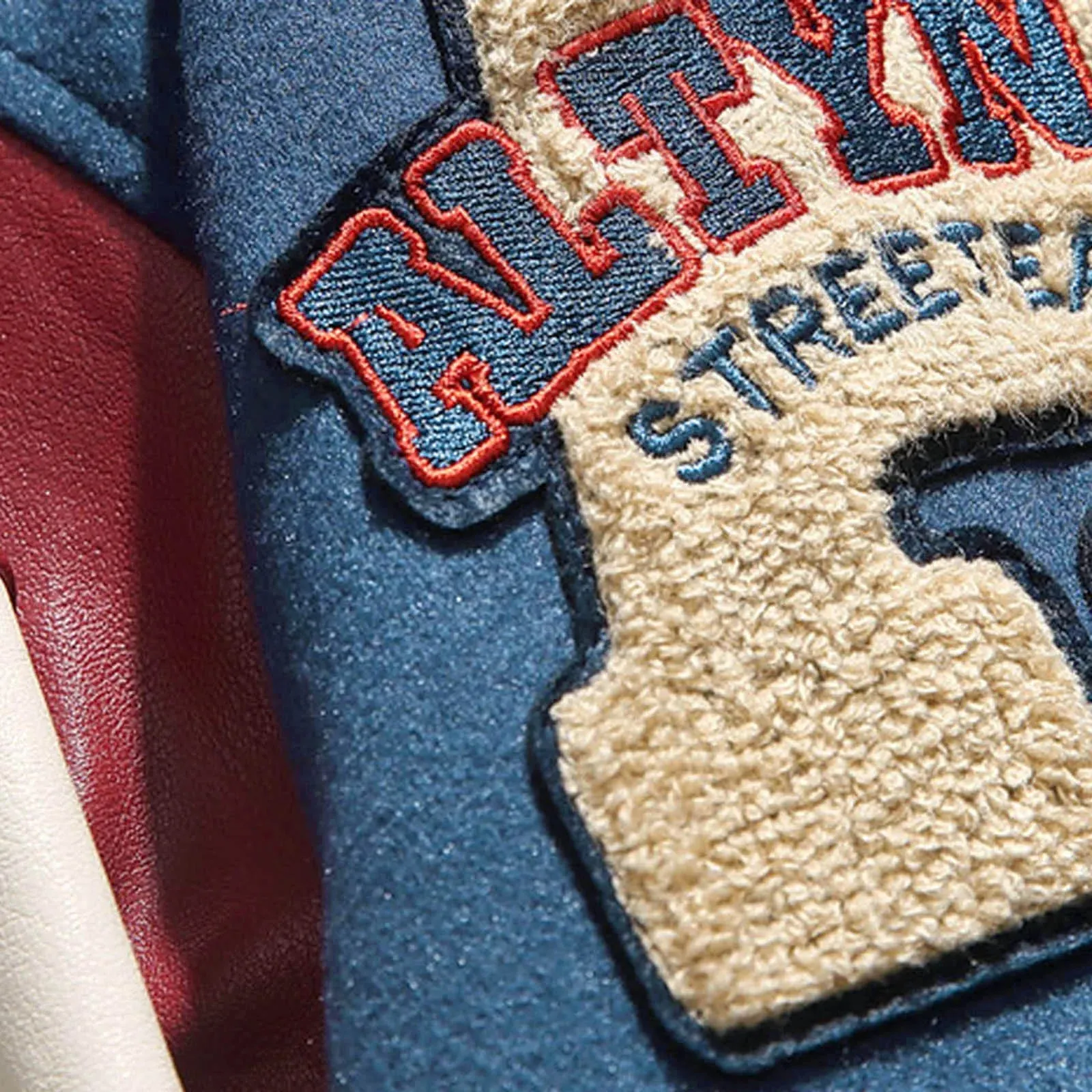 Unisex Streetwear Letter Embroidery Baseball Jacket Spring Autumn Long Sleeve Scrub Leather Bomber Jackets Button Up Outerwears